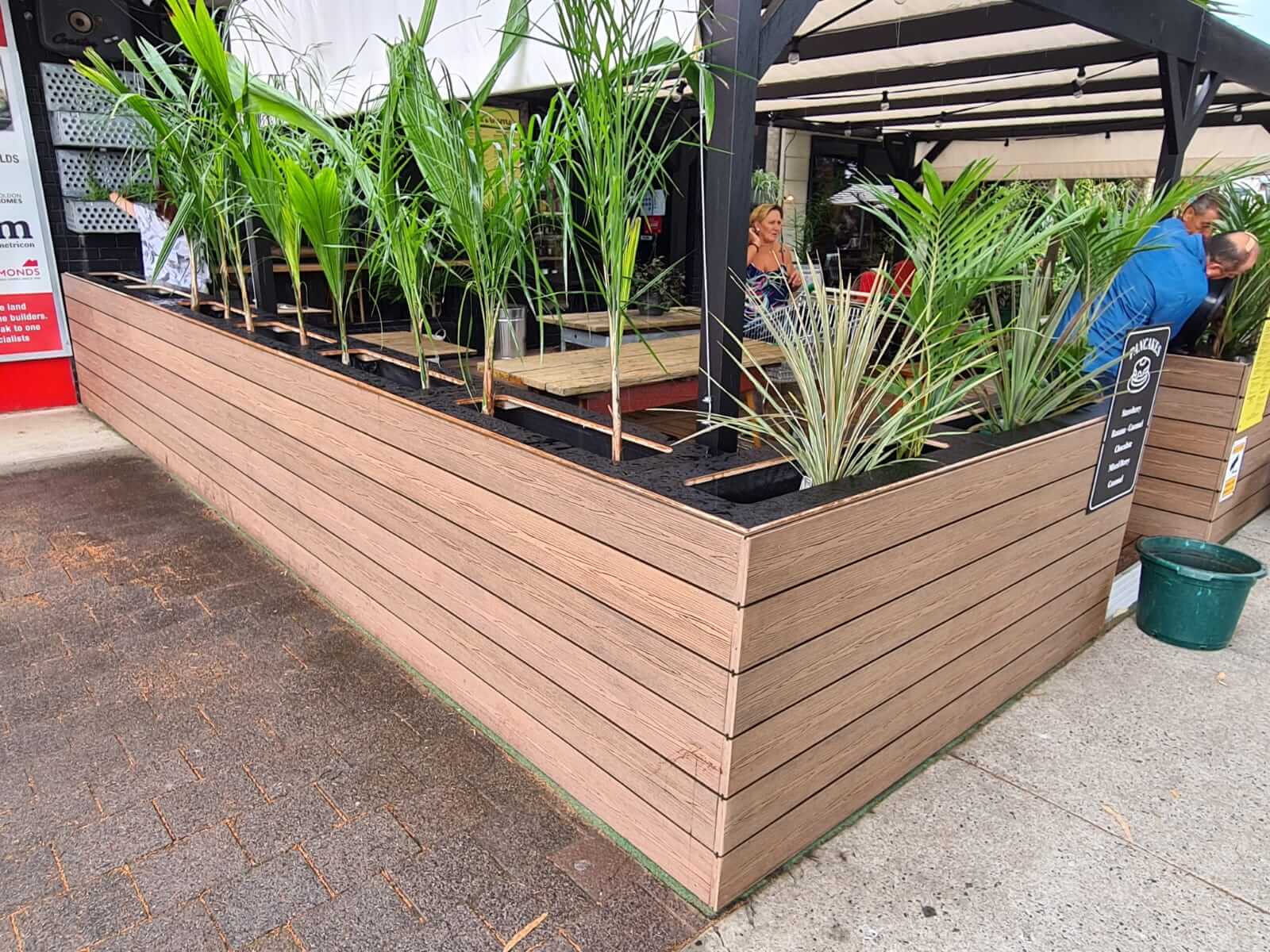 Fork and Waffle Outdoor Dining Area